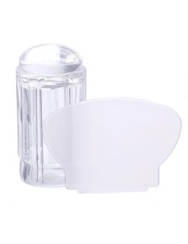 

Clear Nail Art Nail Tools Silicone Nail Art Stamper with Scraper, Multicolor