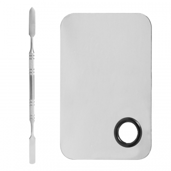 

Cosmetic Art Makeup Mixing Palette Stainless Steel with Spatula