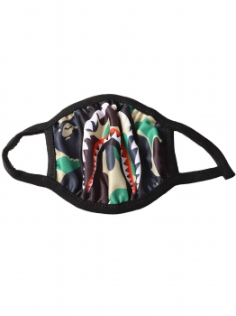 

1 Hot 1PC Printed Black Face Mask Anti-dust Mouth-muffle Bape Cover New, Multicolor