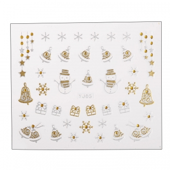 

Fashion Nail Art Christmas Pattern 3D Stickers, Multicolor