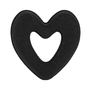 

Black New Women Fashion Sponge Heart Shape Hair Twist Braid Tool Accessories Ring, Multicolor