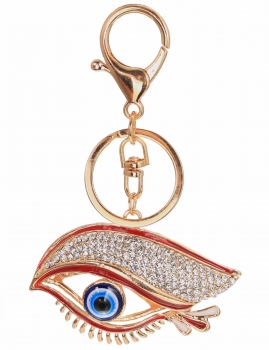 

Eye Pandent Keychain Crystal Rhinestone Key Rings with Trigger Clip Key Decor