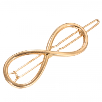 

Gold Pleated Geometric Shape Hair Clips for Women