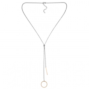 

Stylish Metal Link Beaded Necklaces with Ring Pendant