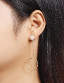 

Long Round Fashion Delicate Drop Earrings