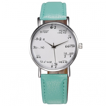 

Light blue Unisex Math Watch Wristwatch Analog Quartz Wrist Watch, Multicolor