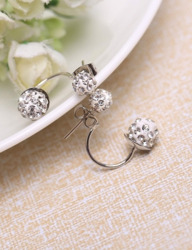 

Elegant Rhinestone Round Earrings Ear Studs