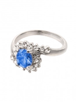 

Blue Exquisite Silver Plated Rhinestones Rings, Multicolor
