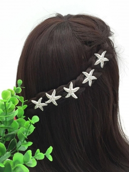 

5 Pack Crystal Rhinestone Star Bridal Wedding Hair Pin Clip Hair Accessories, White