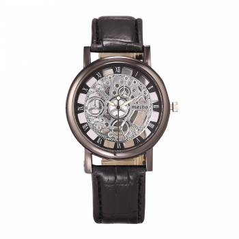 

Unisex Synthetic Leather Band Analog Quartz Wrist Watch Bracelet Bangle, Multicolor