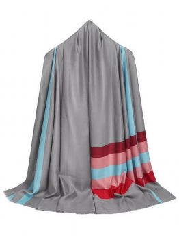 

Gray New Women Fashion Retro Style Large Square Imitation Cashmere Hair Scarf, Multicolor