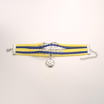 

Women Casual Wide Rope Braided Layered Pendant Hasp Letter Bracelet