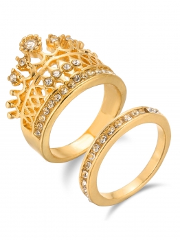 

Gold Rhinestone Shiny Knuckle Rings Fashion Jewelry for Women, Multicolor
