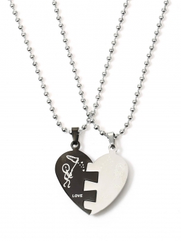 

New Fashion Women Heart Shape Lovers Charm Chain Pendant Jewelry Necklace