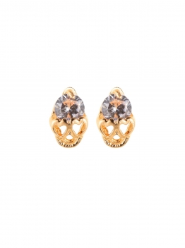 

Fashion Zircon Decor with Hollow Out Skull Shape Pendant Stud Earring Jewelry, Multicolor