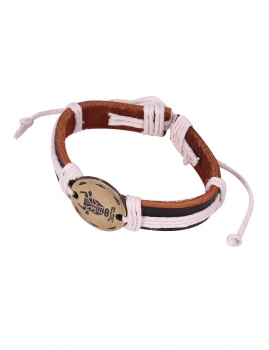 

Unisex Adjustable Rope Synthetic Leather Constellations Bracelets Birthday Gift, Multicolor