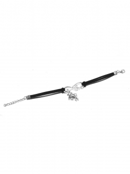 

New Women Fashion Pony Love Shape Bangle Bracelet Chain Wristband, Multicolor