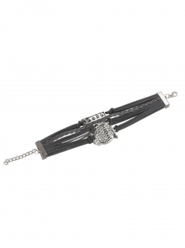 

New Women Fashion Owl Shape Bangle Bracelet Woven Wristband