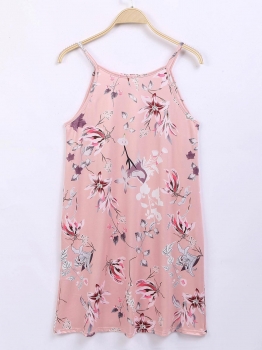

Floral Spaghetti Strap Sleeveless Loose Dress, Multicolor