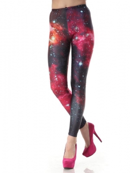 

Women Casual Starry Sky Printing Stretchy Skinny Full Length Leggings, Multicolor