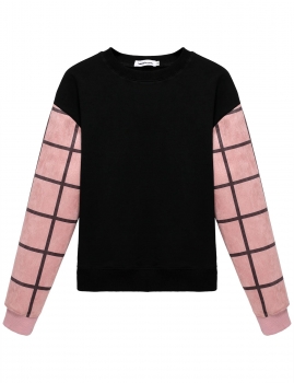 

Boylymia Black 2016 Trends Long Sleeve O-neck Collar Crop Hoodies & Sweatshirts, Multicolor