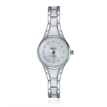 

Casual Business Round Quartz Watch Wristwatch, Silver