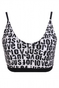 

Black Sports Running Exercise Vest Letters Pattern Padded Bra, Multicolor