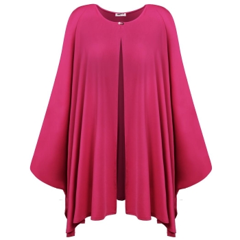 

Zeagoo Red Women Fashion Loose Batwing Long Sleeve Solid Outerwear Sweaters Cardigans Shirts & Blouses Casual Tops, Multicolor