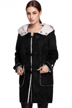 

Angvns Black Fashion Women Lady Long Warm Button Pocket Outerwear Overcoat Coats & Jackets, Multicolor