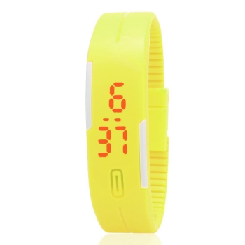 

Children Child Kids Boy Girl Unisex LED Digital Wrist Watch Wristwatch Outdoor Sports Electric Bracelet, Yellow
