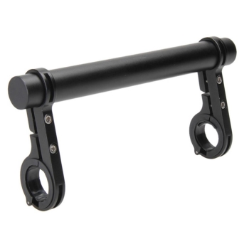 

Black Double Mountain Bike Handlebar Extender Extend Shelf Flashlight Lamp Holder, Multicolor