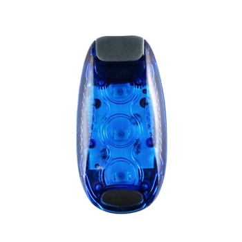 

Blue 3 LED Flashing Outdoor Walking Running Cycling Safety Warning Clip Tail Light, Multicolor