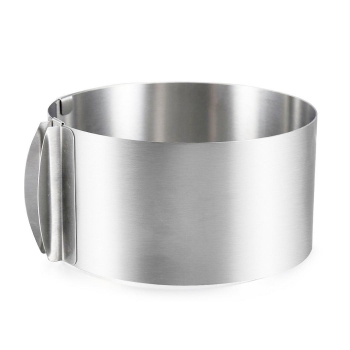 

Stainless Steel Adjustable Round Cake Ring Mold Retractable Home Baking Tool