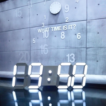 

New Home 3D Modern Digital Display LED Wall Clock Timer Remote Control