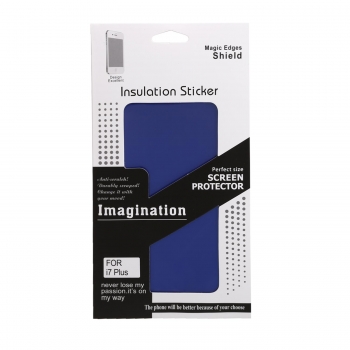 

Dark blue Metal Effect Body Skin Insulation Sticker Screen Protector for iPhone 7 Plus, Multicolor