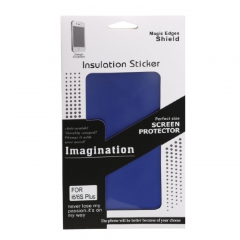 

Dark blue Metal Effect Body Skin Insulation Sticker Screen Protector for iPhone 6"6S Plus, Multicolor
