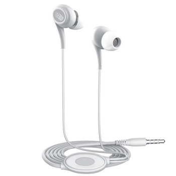 

White 3.5mm Wired In-Ear Stereo Earphones Headphone with Mic for Android Smartphone, Multicolor