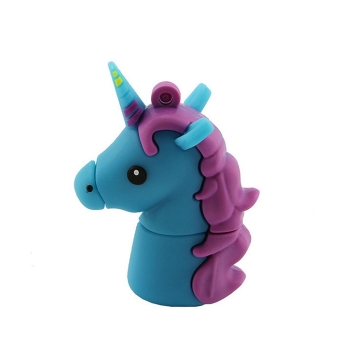 

Blue Cartoon Unicorn Cute USB Flash Memory Stick, Multicolor