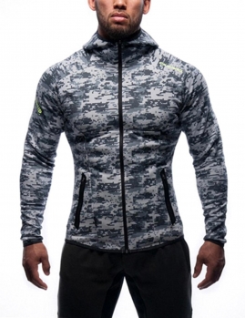 

Men Raglan Long Sleeve Contrast Color Patchwork Hooded Sweatshirts Jacket Coat, Multicolor