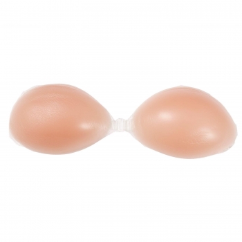 

Pink Silicone Gel Self Adhesive Stick Strapless Invisible Push Up Bras, Multicolor