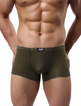 

Army green New Men Solid Natural Waist Sexy Comfortable Underwear Briefs, Multicolor