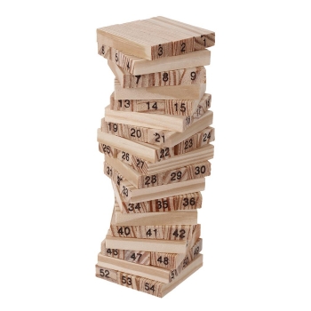 

New 54pcs Wooden Building Blocks Set Children Educational Math Toys Board Games