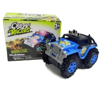 

Blue Chindren Child Racing Tiping Car Toy Battery Operated Kids Gift, Multicolor