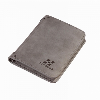 

Light gray Men PU Leather Coin Purse Pockets Card Holder Clutch Wallet, Multicolor