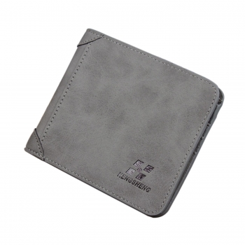 

Light gray Men PU Leather Coin Purse Pockets Card Holder Clutch Wallet, Multicolor