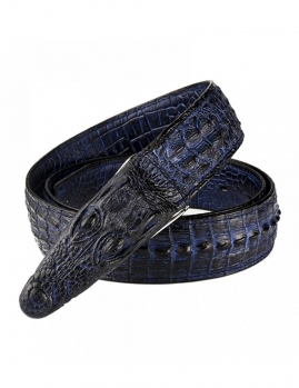 

Blue PU Leather High Quality Crocodile Belts Waist Strap, Multicolor
