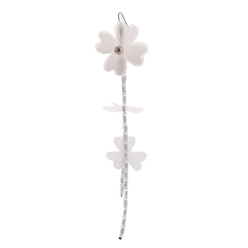 

Women Clover Beaded Crystal Handmade Ear Stud Drop Dangle Earring Fashion Jewelry, White
