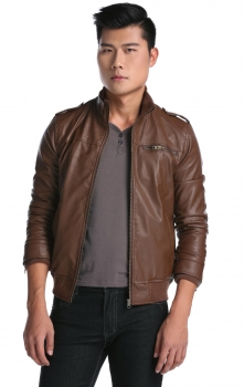 

Brown 2016 Trends Men's Slim Zipper Designed Coats & Jackets, Multicolor