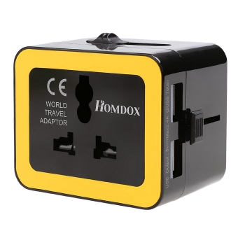 

Homdox Universal World Travel Power Adapter of Safety Socket, Dual USB Electric Adaptor Kit