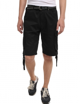 

COOFANDY Black Men Fashion Casual Knee Length Solid Flat-Front Bermuda Shorts, Multicolor